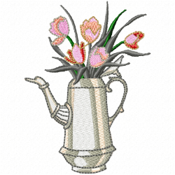 Vase For Flowers Embroidery Design 8 Vase For Flowers Embroidery Design 8